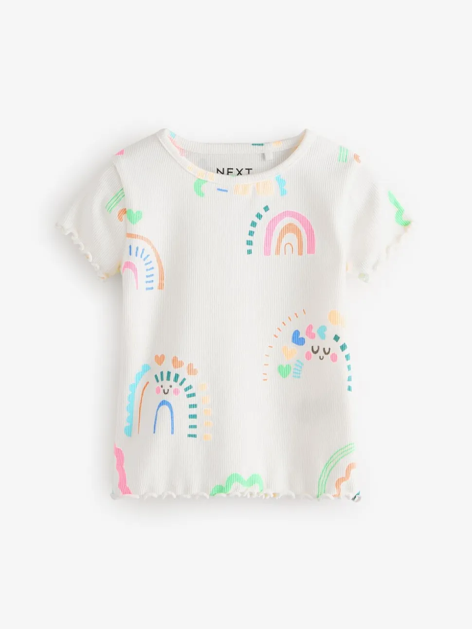 Regenboog - Set van 5 T-shirts met korte mouwen (3mnd-7jr)