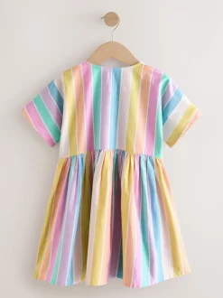 Regenboog - Stripe Short Sleeve Button Through Dress (3-16yrs)