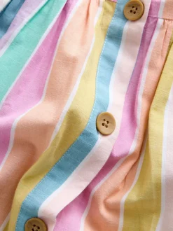 Regenboog - Stripe Short Sleeve Button Through Dress (3-16yrs)