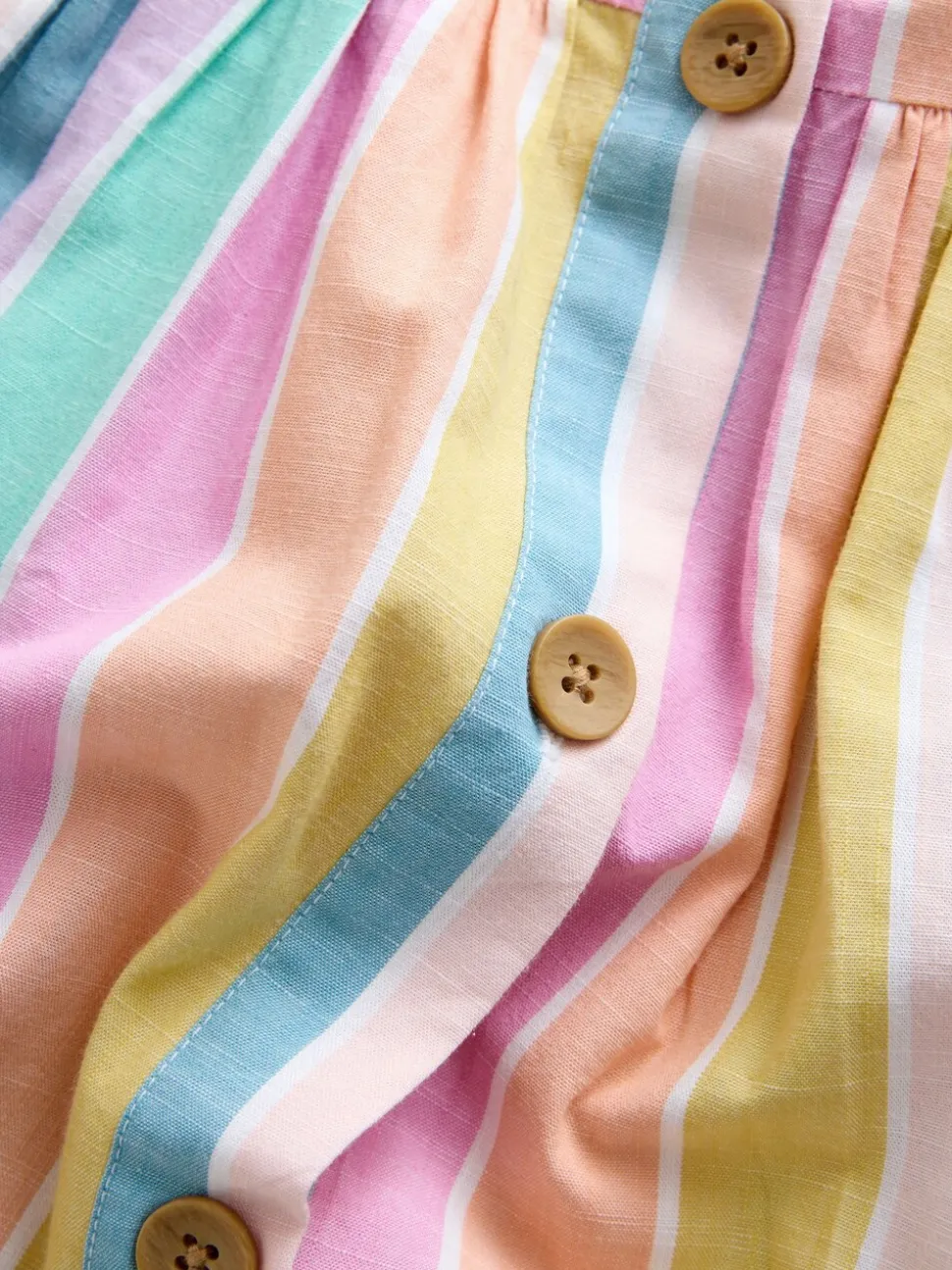 Regenboog - Stripe Short Sleeve Button Through Dress (3-16yrs)