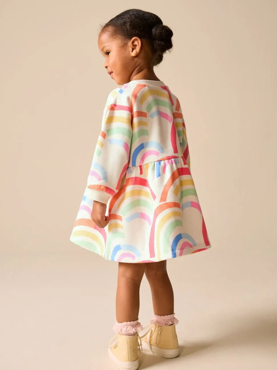 Regenboog - Sweaterjurk (3 mnd-7 jr)