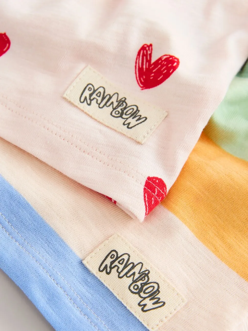 Regenboog - Tops met lange mouwen set van 4 (3mnd - 7 jr)