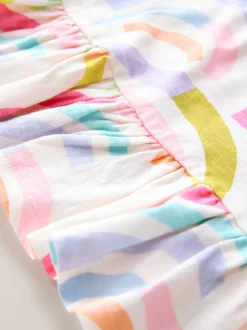 Regenboog - T-shirt met peplum en korte mouwen (3mnd -7jr)