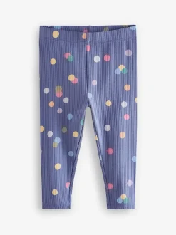 Regenboog - Verpakking van 5 geribbelde Leggings (3mnd -7jr)