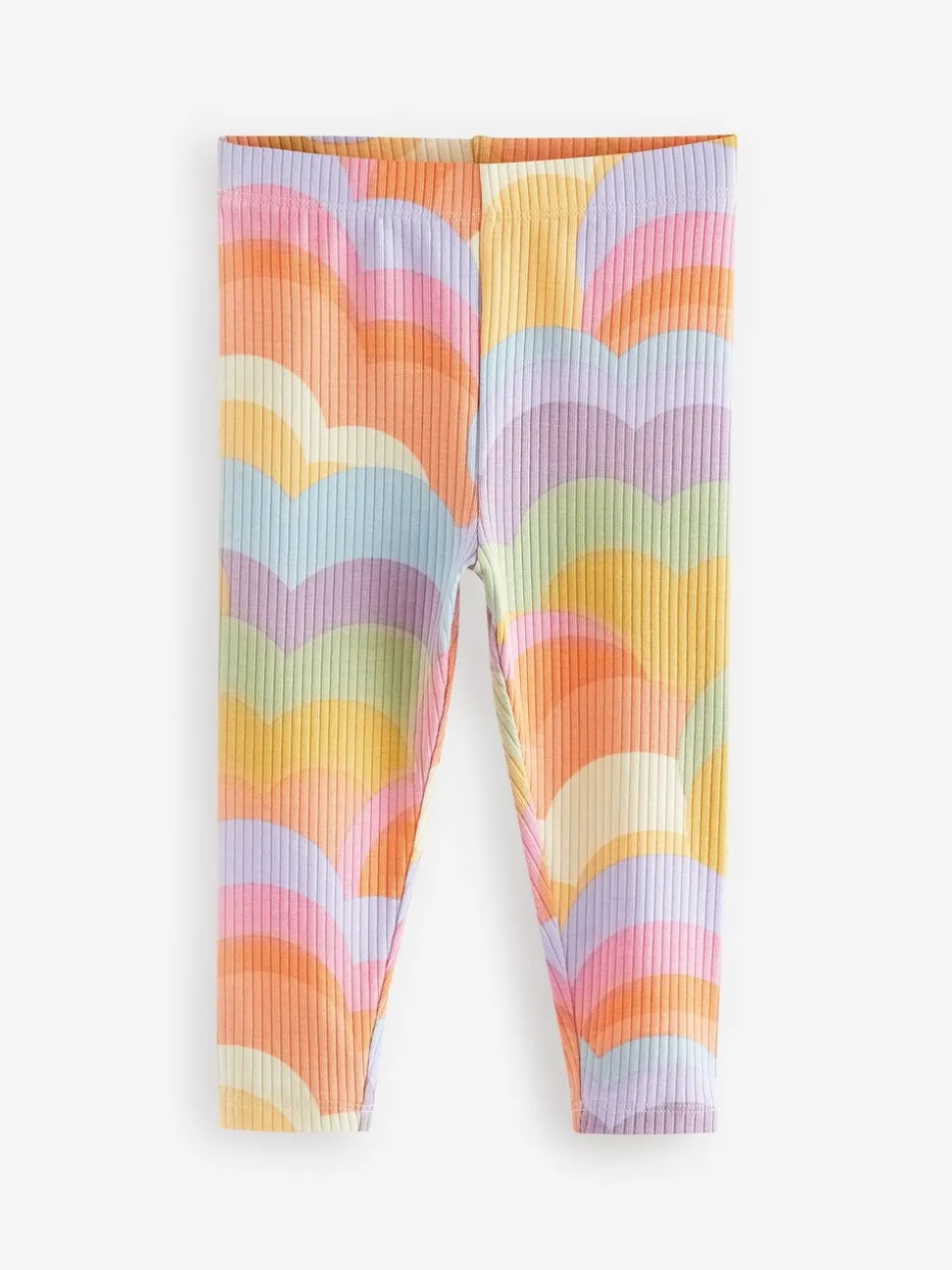 Regenboog - Verpakking van 5 geribbelde Leggings (3mnd -7jr)