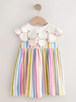 Regenboog - Zomerjurk met kraag (3mnd -7jr)