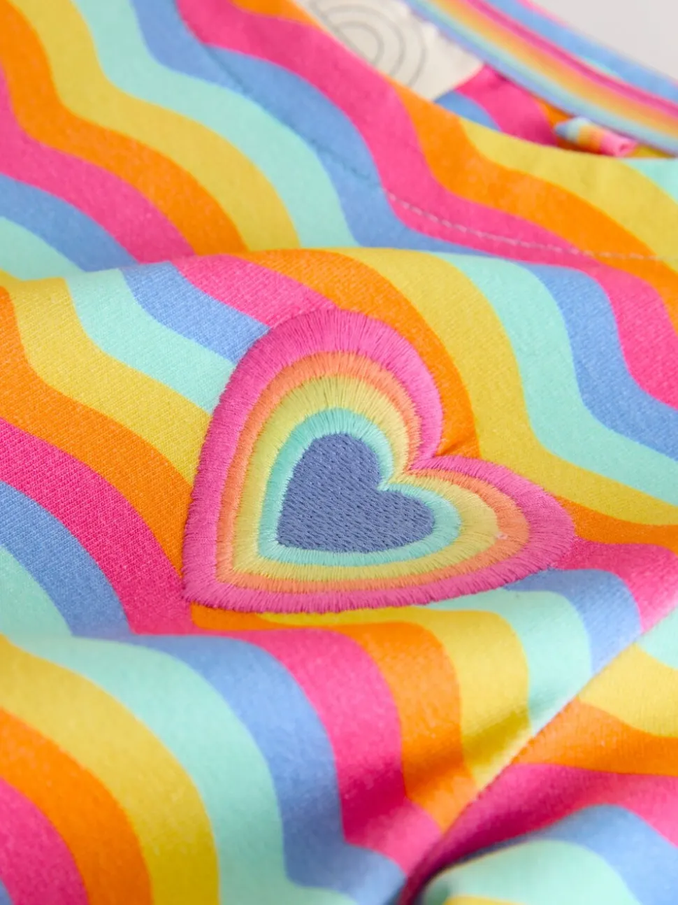 Regenboogkleurig met golven - Little Bird by Jools Oliver Skater-jurk met lange mouwen