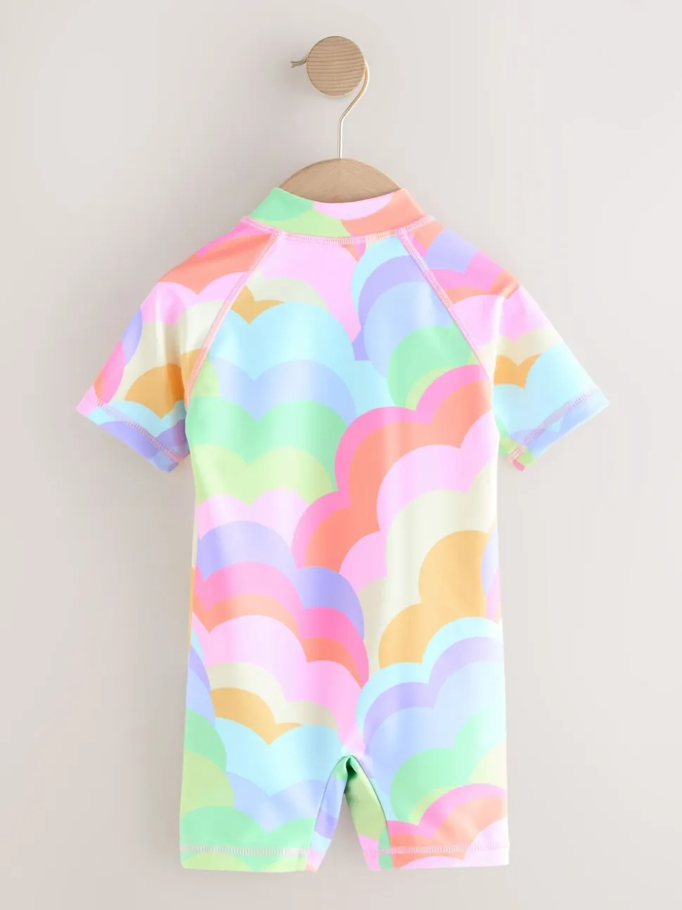 Regenboogkleurig met golven - Zonbeschermend badpak (3 mnd-10 jr)