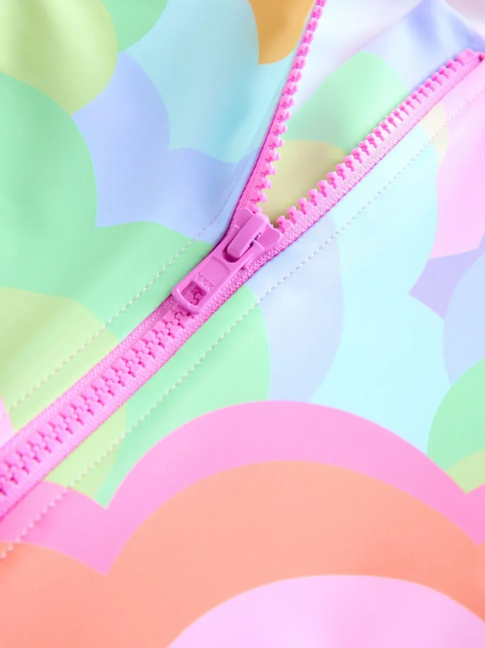 Regenboogkleurig met golven - Zonbeschermend badpak (3 mnd-10 jr)