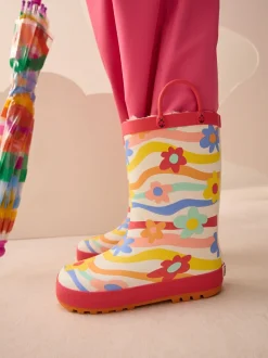 Regenboogprint - Laarzen met handgreep