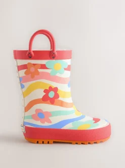 Regenboogprint - Laarzen met handgreep