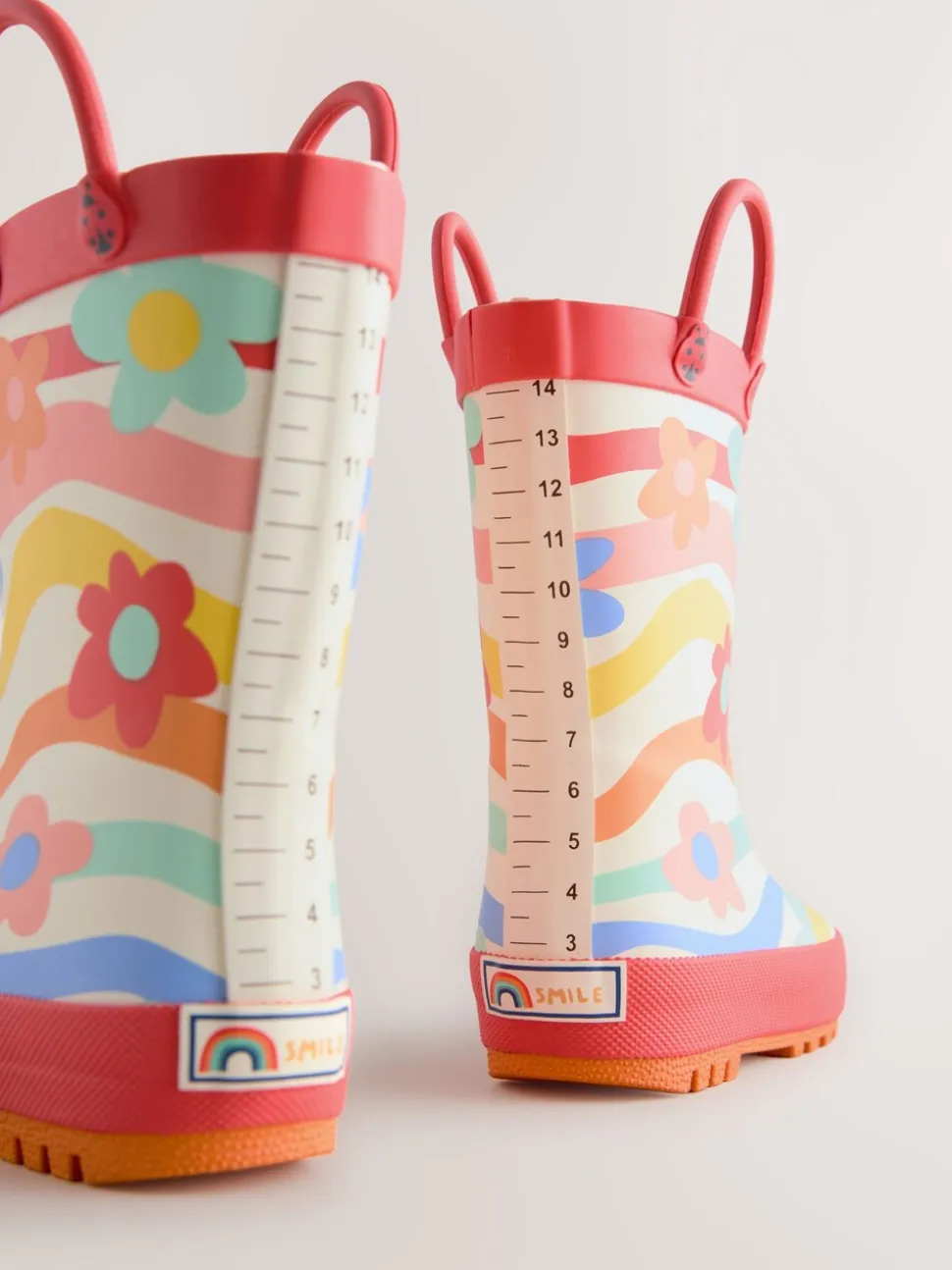 Regenboogprint - Laarzen met handgreep