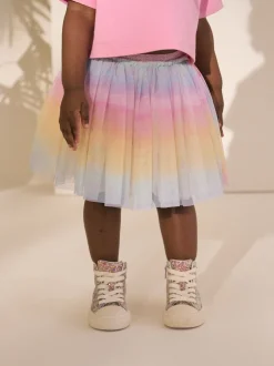 Regenboog/roze - Set van top en tutu-rok (3mnd-7jr)
