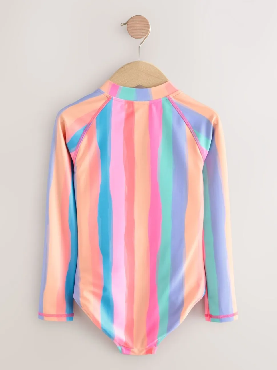 Regenboogstrepen - Long Sleeve Sunsafe Swimsuit (3mths-16yrs)