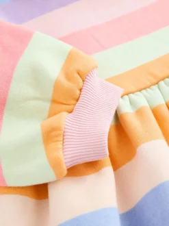 Regenboogstrepen - Sweaterjurk (3 mnd-7 jr)