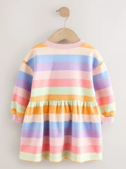 Regenboogstrepen - Sweaterjurk (3 mnd-7 jr)