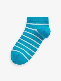 Regenboogstrepen - Verpakking van 7 paar sneakersokken met hoog aandeel katoen