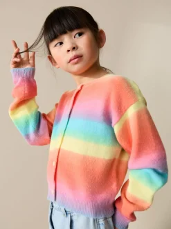 Regenboogstrepen - Vest met knopen (3-16jr)