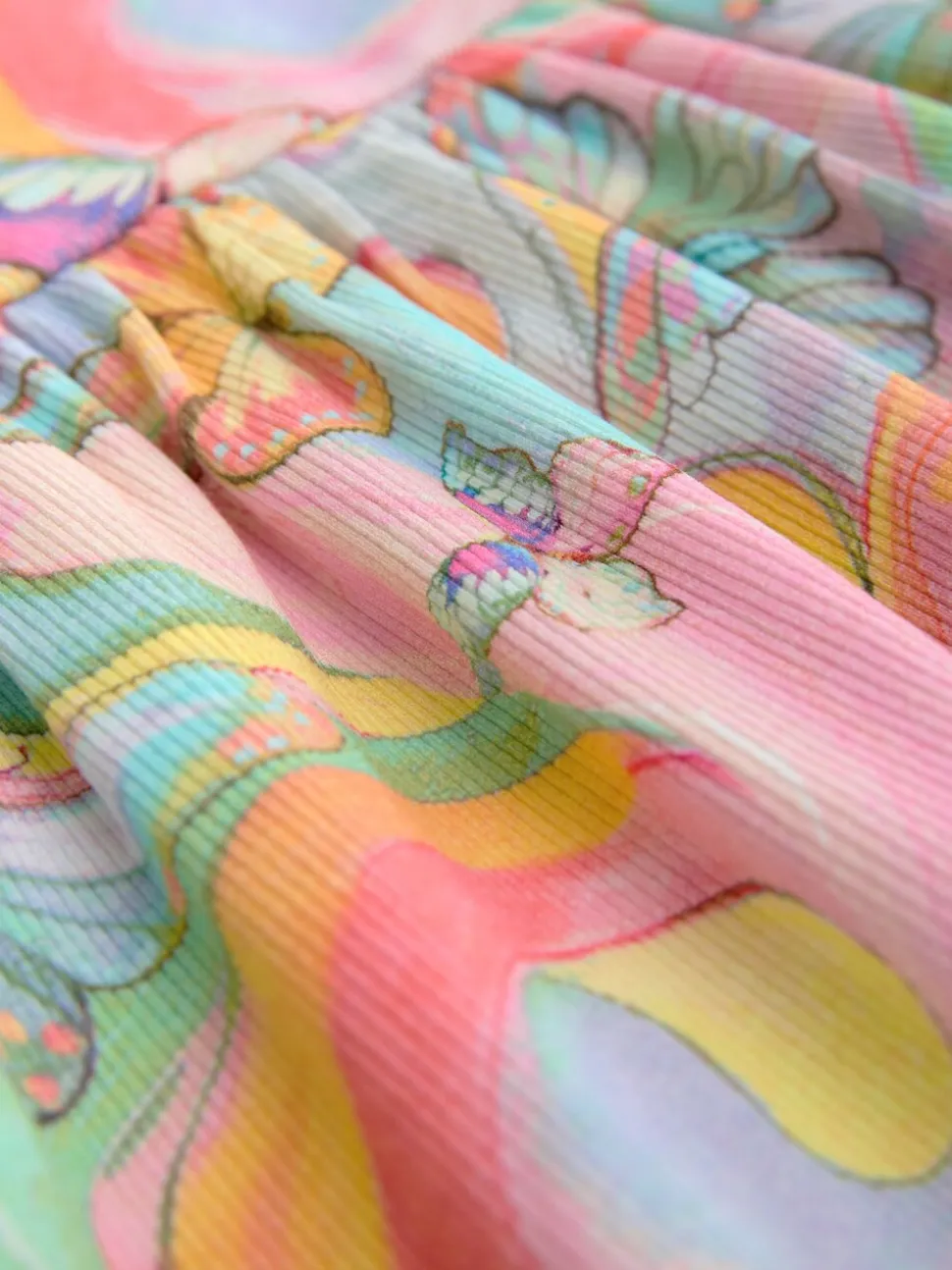 Regenboogvlinder - Geribde jersey jurk (3 mnd-7 jr)