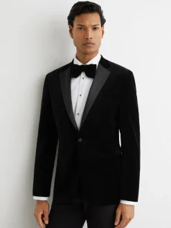 Reiss - Ace - Klassieke fluwelen single breasted blazer
