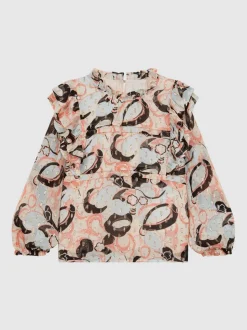 Reiss Angelica blouse met print en ruche