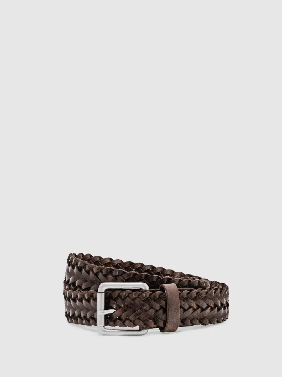 Reiss Carlton Leather Woven Belt