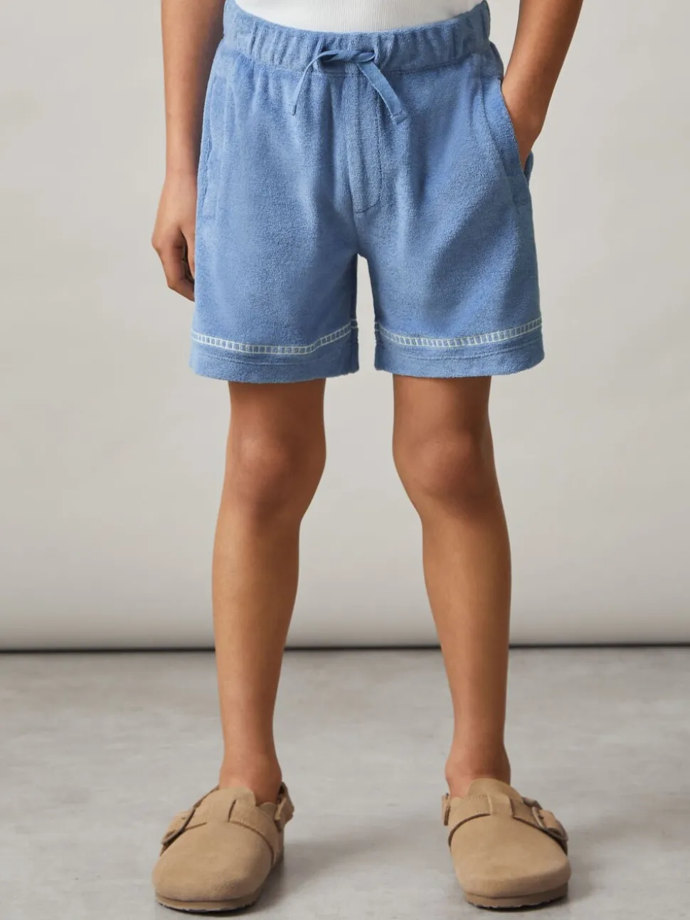 Reiss Chesley Towelling Brand-Embroidered Shorts