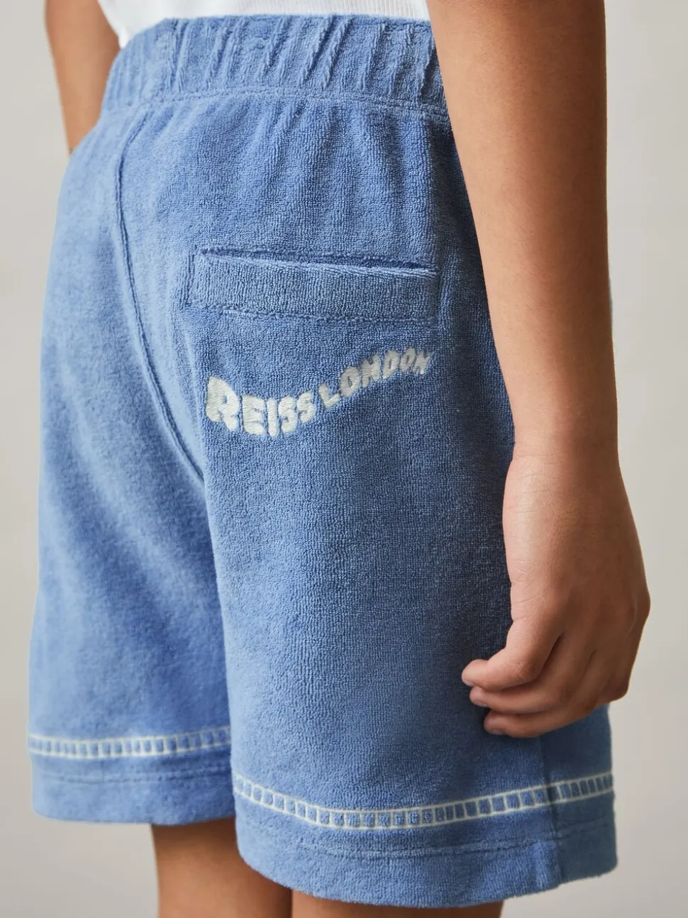 Reiss Chesley Towelling Brand-Embroidered Shorts
