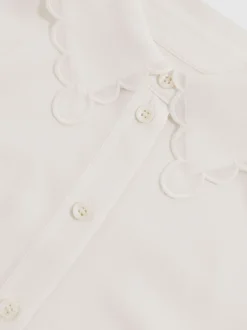 Reiss Elia Scallop-Edge Button-Through Shirt
