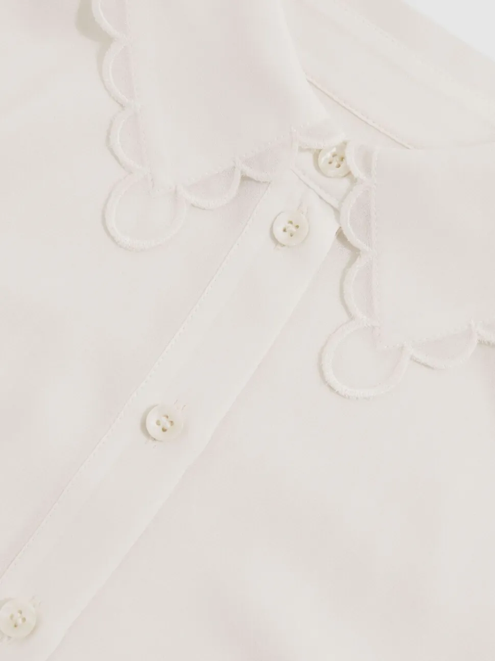 Reiss Elia Scallop-Edge Button-Through Shirt