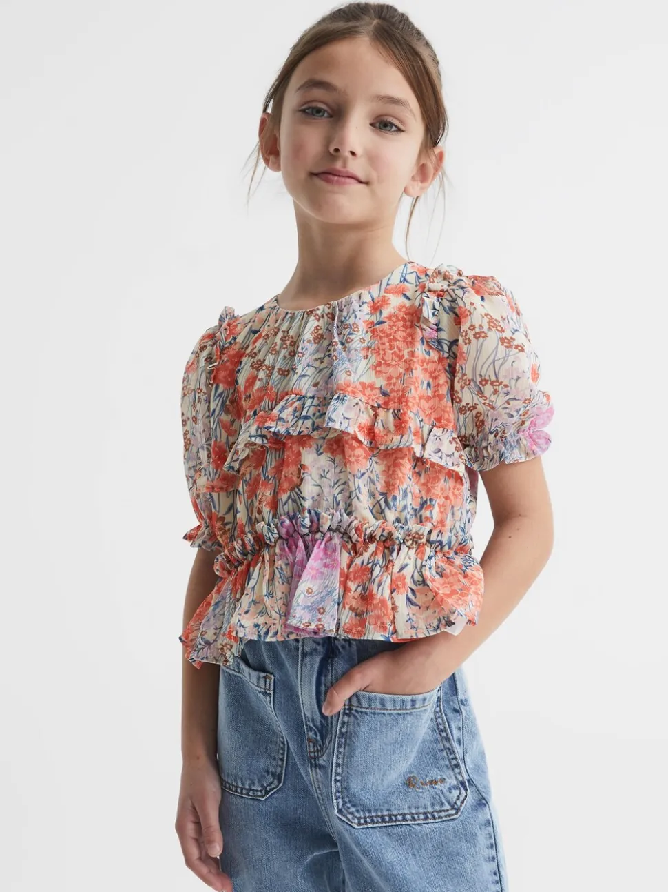 Reiss Hester blouse met bloemenprint