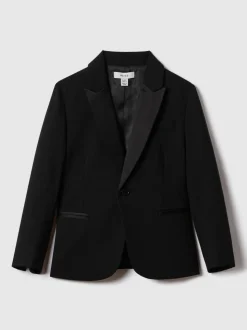Reiss Knightsbridge Single-Breasted Tuxedo Blazer Wool-Blend