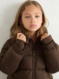 Reiss Lumi korte gewatteerde pufferjas met capuchon