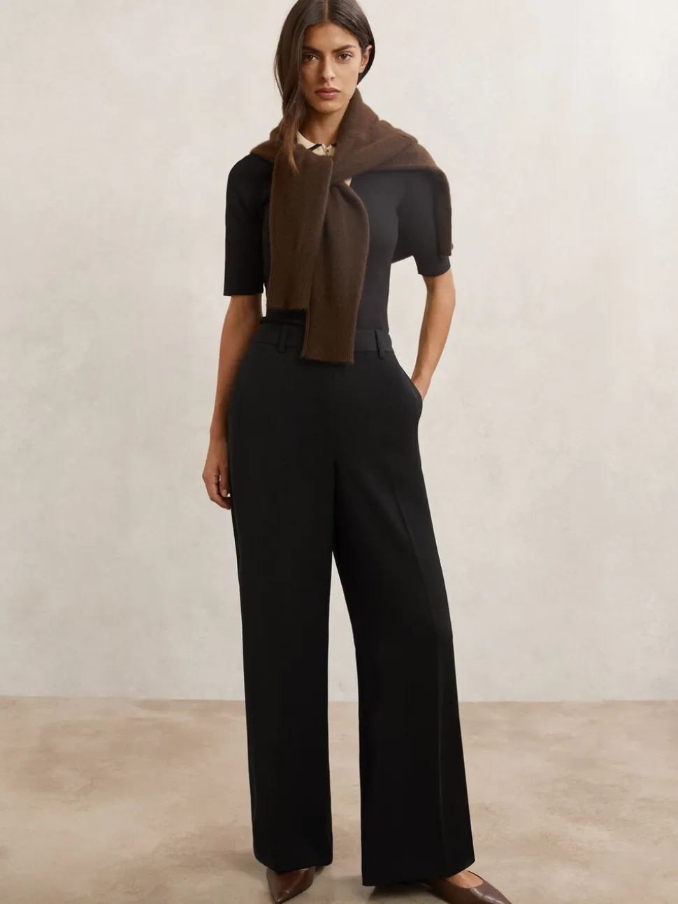 Reiss Margeaux broek met wijde pijpen