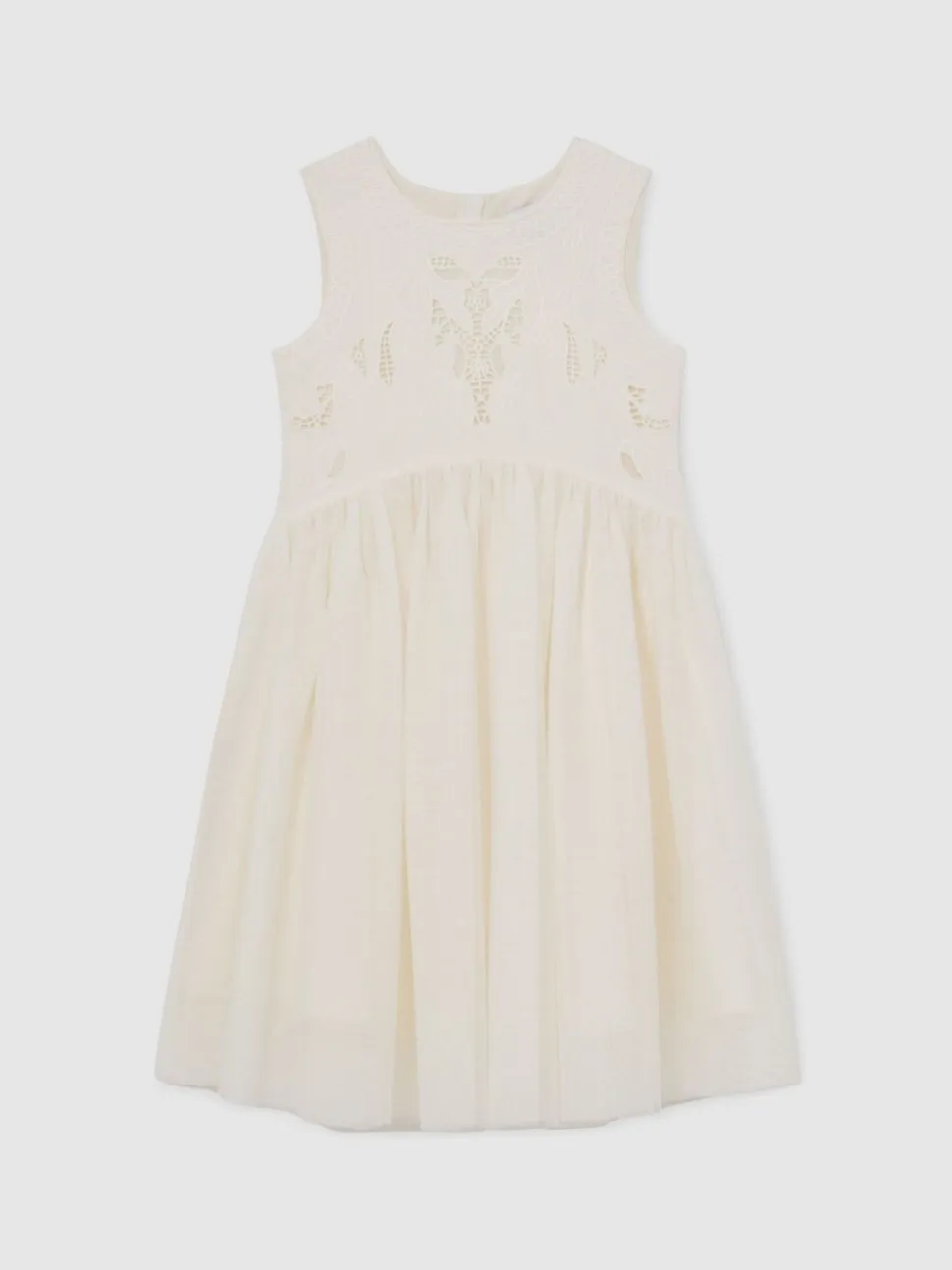 Reiss Phoebe Lace-Detail Tulle-Skirt Dress