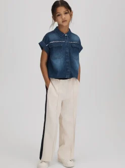 Reiss Sandie overhemd van denim met versiering