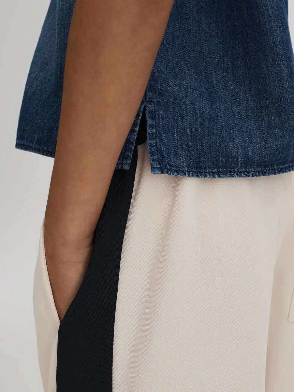 Reiss Sandie overhemd van denim met versiering