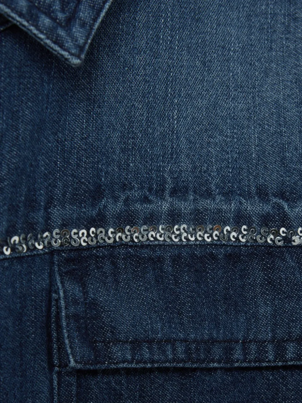 Reiss Sandie overhemd van denim met versiering