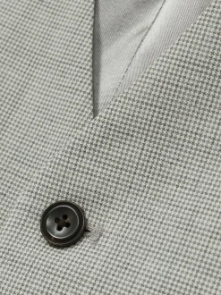 Reiss Slice Puppytooth-Check Suit Waistcoat Wool-Blend