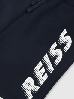 Reiss Terek Cotton Logo-Print Drawstring Shorts