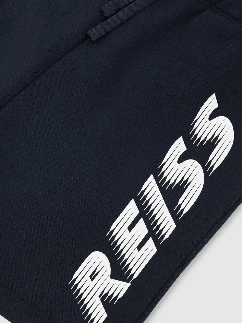 Reiss Terek Cotton Logo-Print Drawstring Shorts