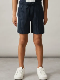 Reiss Tino Plissé Colour-Block Shorts