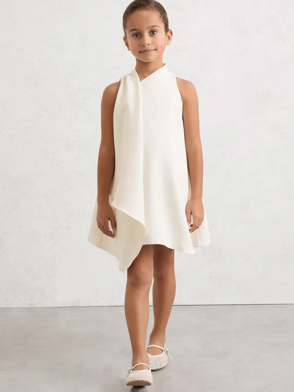 Reiss Zoe Draped Sleeveless Shift Dress