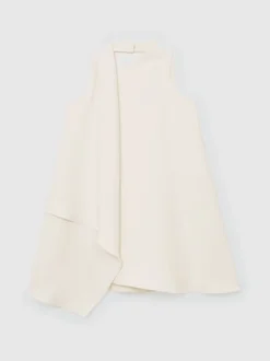 Reiss Zoe Draped Sleeveless Shift Dress