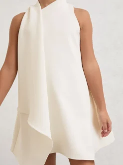 Reiss Zoe Draped Sleeveless Shift Dress