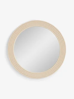 Resin Ribbed Round Wall Mirror