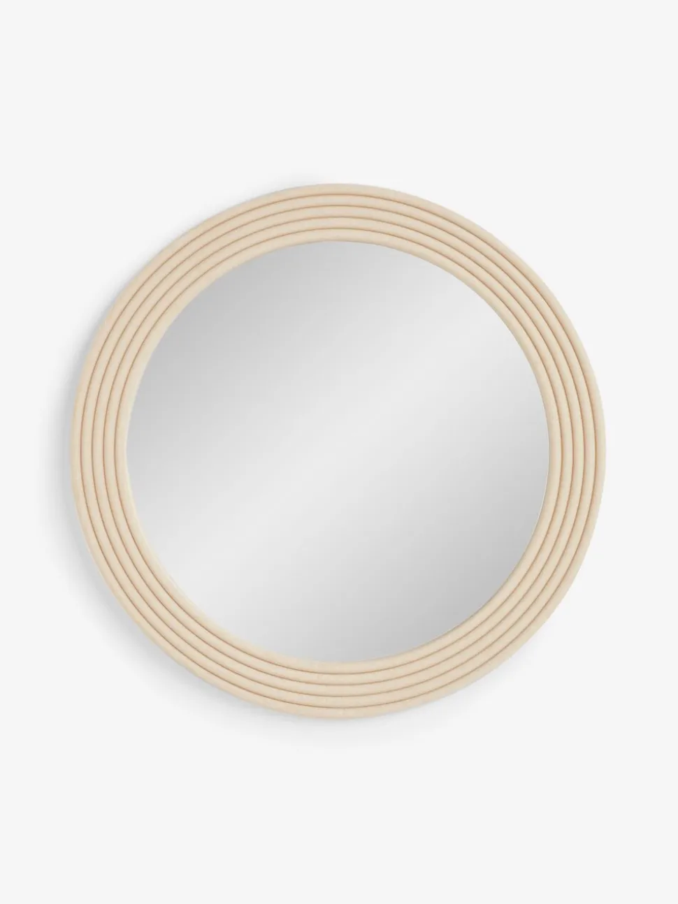 Resin Ribbed Round Wall Mirror