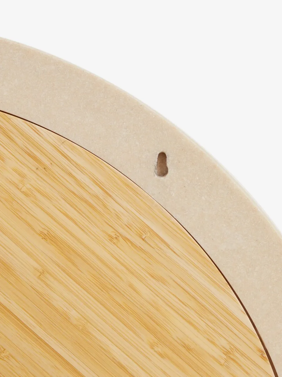 Resin Ribbed Round Wall Mirror
