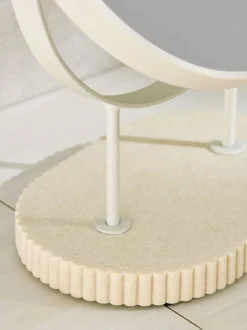 Resin Ribbed 5x Magnification Dressing Table Mirror