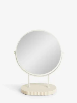Resin Ribbed 5x Magnification Dressing Table Mirror